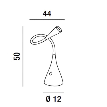 Lampada da tavolo flex in plastica e metallo colore oro Perenz Lampade da tavolo